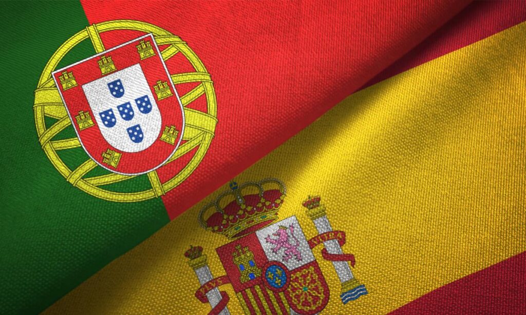 Banderas portugal y españa