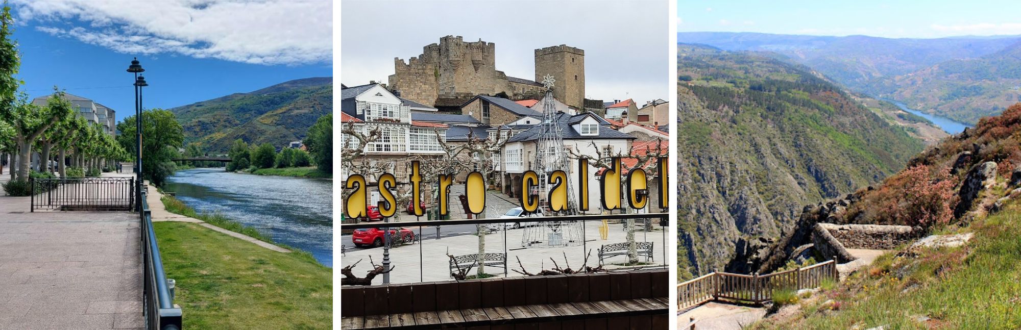 Montaje de O barco de Valdeorras, Castro Caldelas y Balcons de Madrid