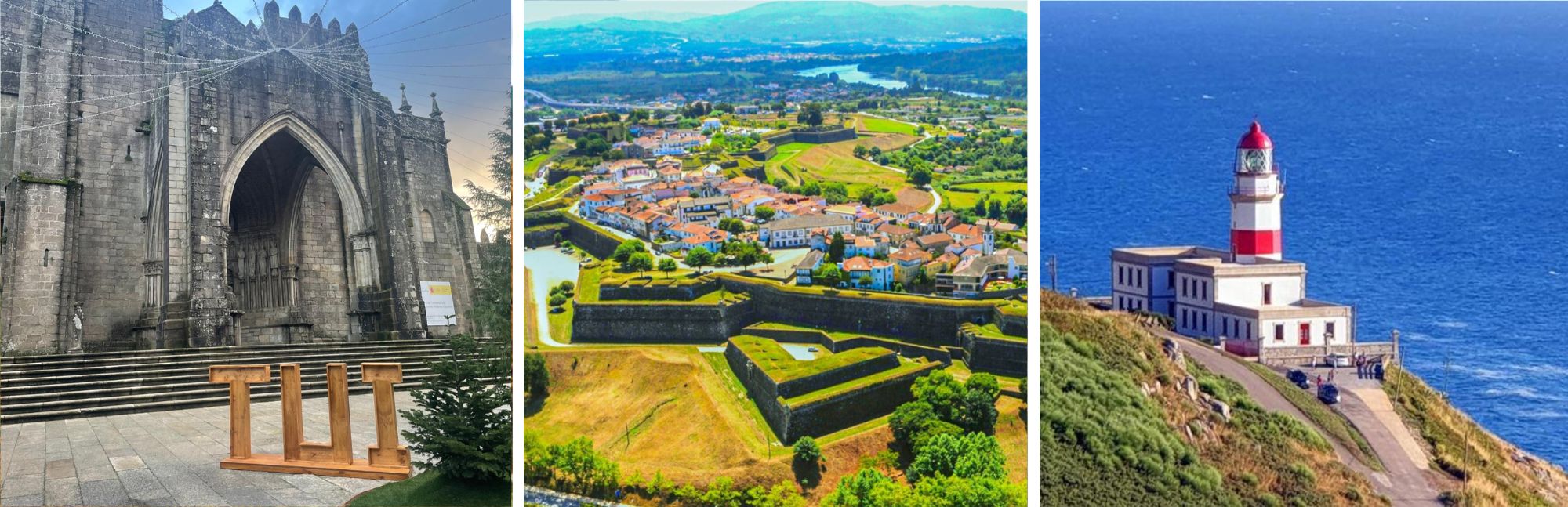 Montaje Tui, Valença do Miño y Faro Silleiro
