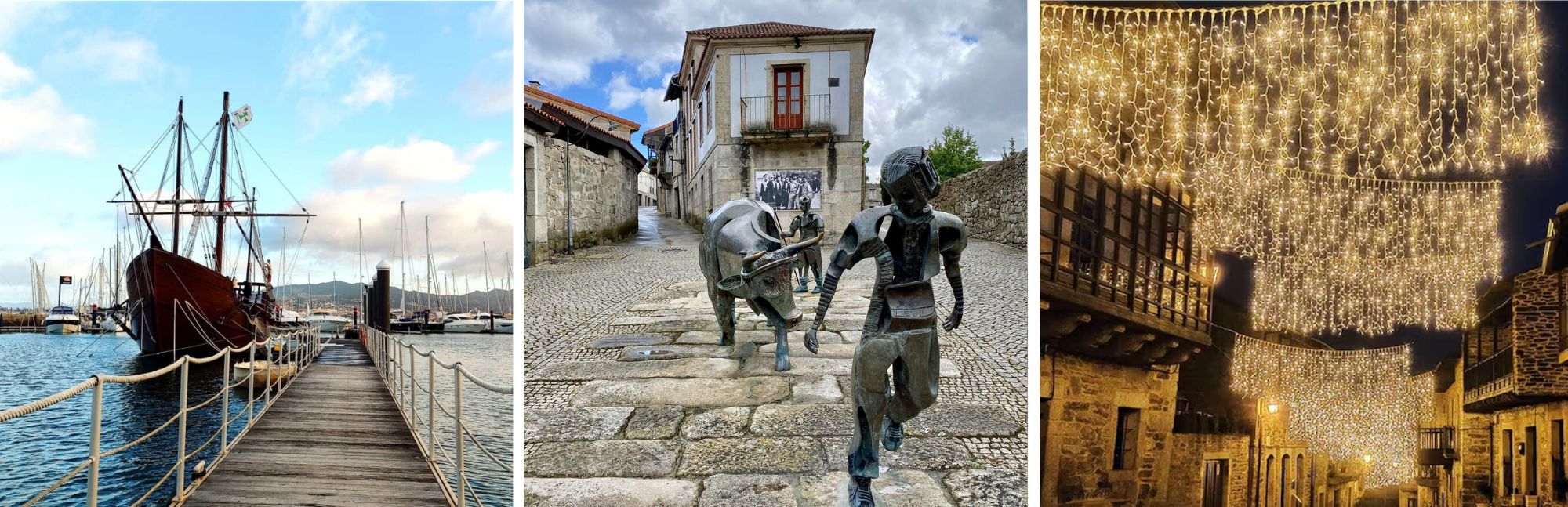 Montaje de Baiona, Allariz y Puebla de Sanabria