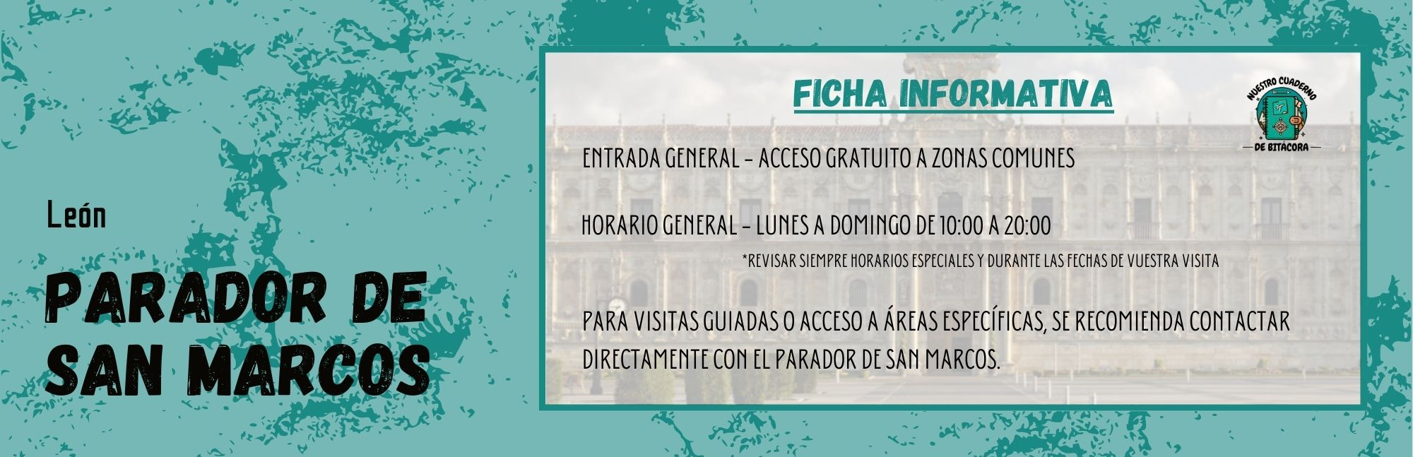 Ficha Informativa Precios y Horarios Parador de San Marcos Leon