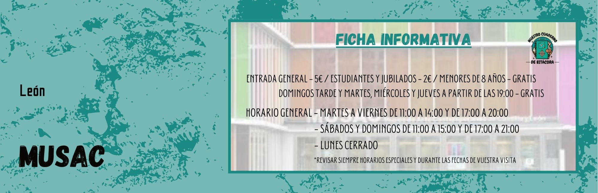 Ficha Informativa Precios y Horarios Musac Leon