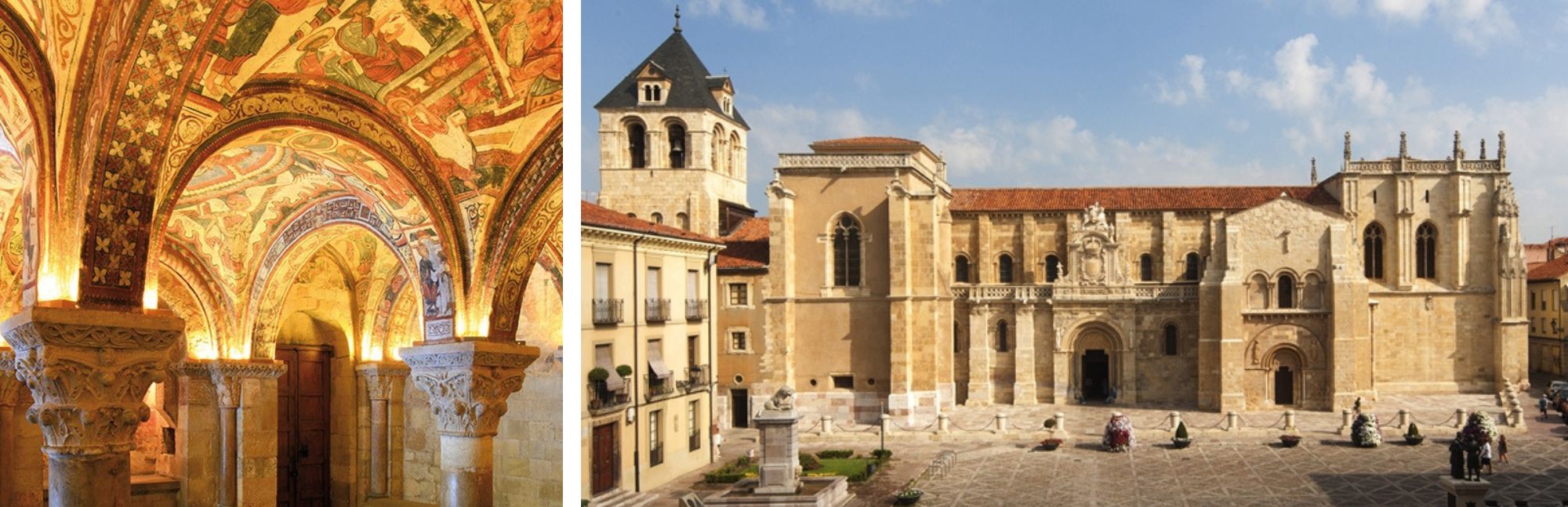 Montaje de San Isidoro Leon interior y exterior