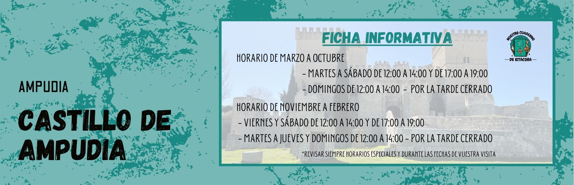 AMPUDIA PALENCIA CASTILLO HORARIO