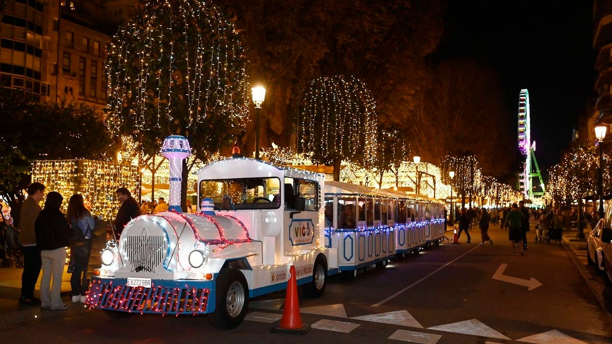 Vigo en Navidad tren