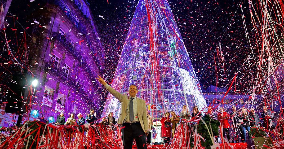 Vigo en Navidad encendido