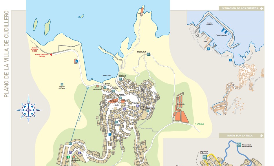 qué ver en Cudillero mapa