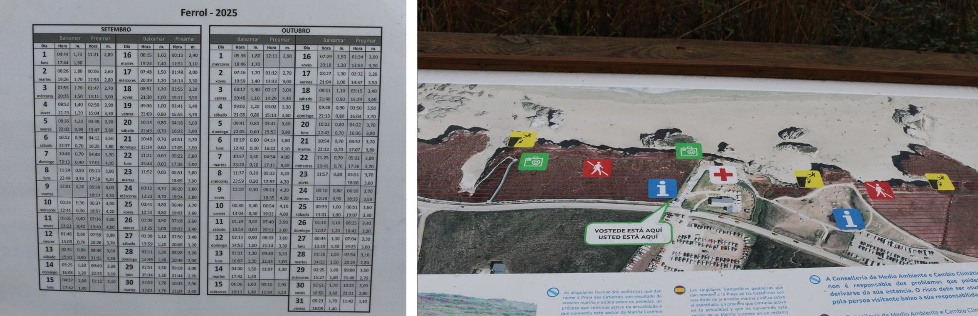 Playa de las Catedrales mareas