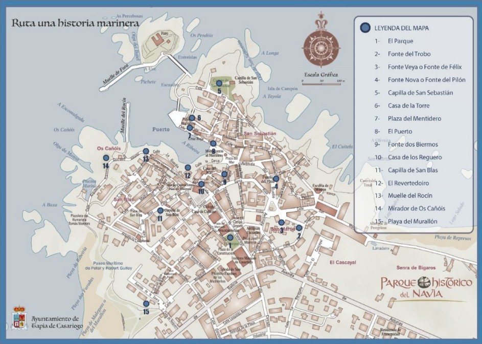qué ver en Tapia de Casariego mapa