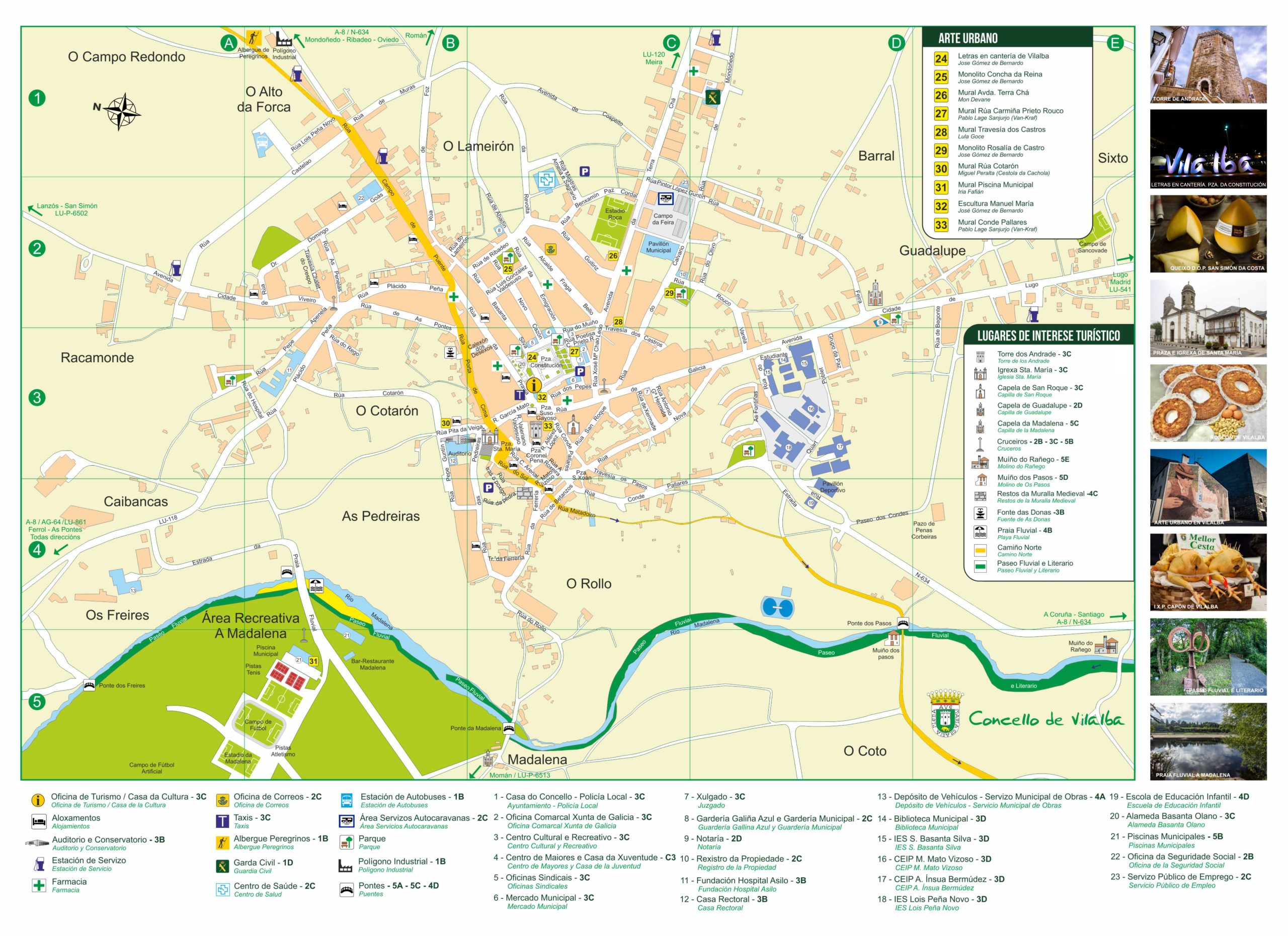 qué ver en Vilalba mapa