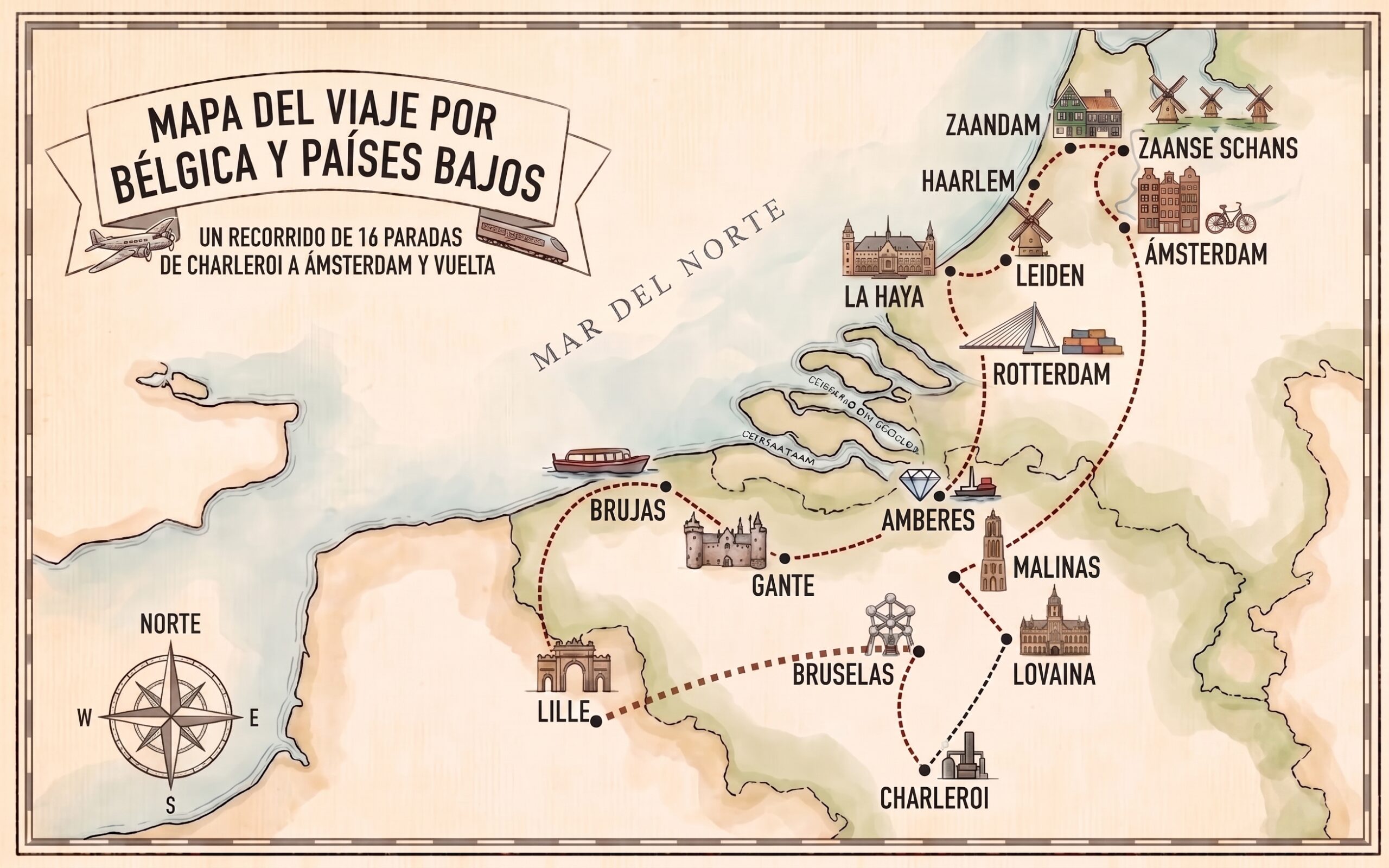 Ruta por Bélgica y Paises Bajos