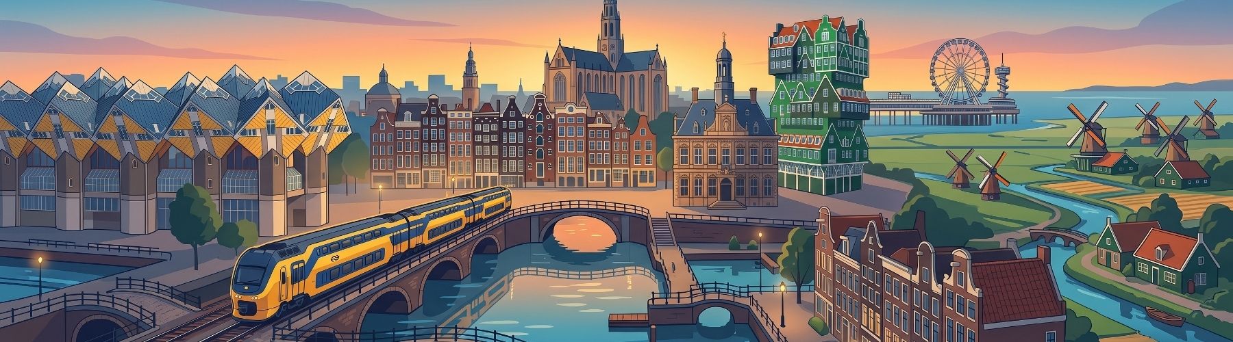 Ruta por Países Bajos en 5 días: itinerario en tren, mapa y consejos